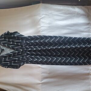 Black and White Chevron Maxi Dress